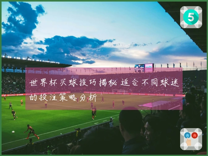 世界杯买球技巧揭秘 适合不同球迷的投注策略分析